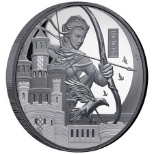 Silbermünze Schachturm 2026 - Niue - im Etui - 1 Oz Black Proof