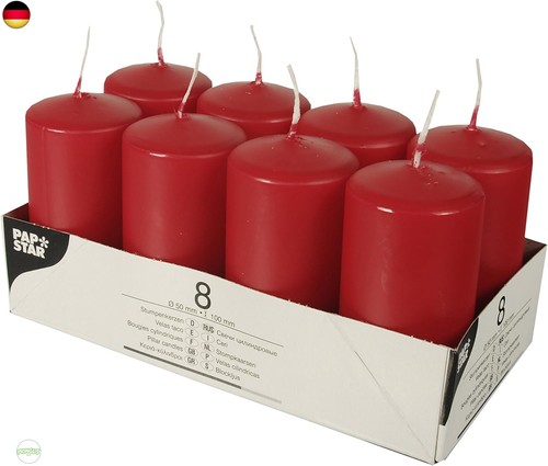 Papstar kerzen paraffin rot - paraffin,,