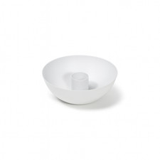 Kerzenhalter Metall weiß – Stabkerzenhalter, Schalenform