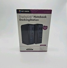 ICYBOX Docking Station Display Link Notebook Laptop USB-C 13 Anschlüsse