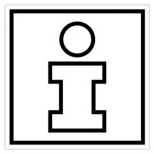 Aufkleber Hinweis Piktogramm