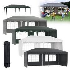 3 x 6m Faltpavillon Pavillon UV Gartenzelt Partyzelt Stabil Faltbar Wasserdicht