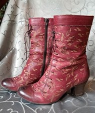 Damen Stiefel aus Leder in weinrot Größe 37 Brako