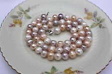 A019B 56cm Natürliche Süßwasser Perlen Schmuck Halskette Perlenkette Collier mkn