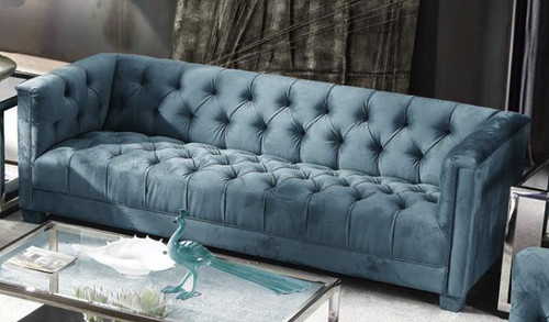 Turkis samt velvet sofa - turkis,