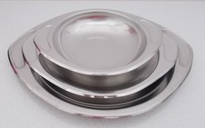 3 AMC Classic Edelstahl 2 große Servierplatten und Schüssel 