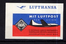 ein   alter  LUFTPOSTaufkleber