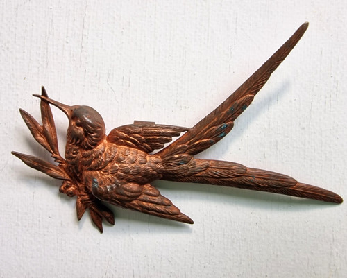 Kupfer kettenanhänger kolibri - kupfer,