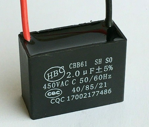 Cbb61 motorkondensator 2uf - motorkondensator,