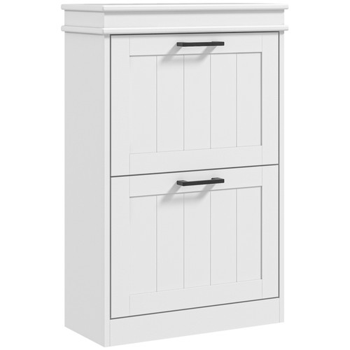 Schuhschrank schmal weiß - , mdf
