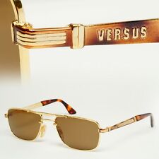 Versus Sonnenbrille 1996 von Gianni Versace Vintage Navigator braun MOD F04 COL 32M