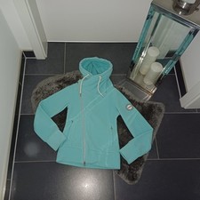 Neu Fleecejacke 146 152 steeds kapuzenpulli schalkragen Hoodie Türkis TopZustand