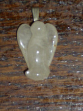 SCHUTZ-Engel Anhänger Bergkristall mit  Silberfarbenen anhänger