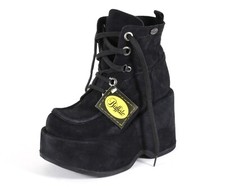 158 Stiefelette Plateau Tower Gothic London Leder Rockabilly Heels Buffalo 37