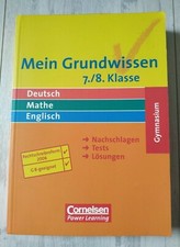 Mein Grundwissen 7/8 Klasse Deutsch Mathe Englisch Cornelsen NEU