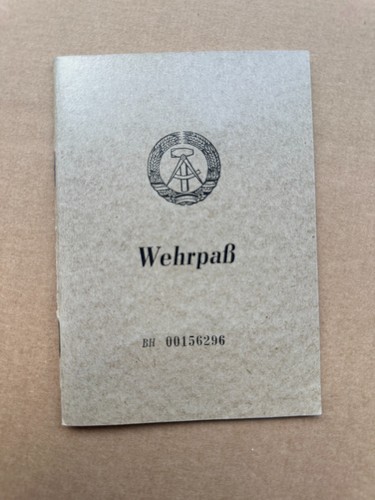 Alter wehrpass ddr 1964 - alter,