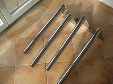 4 Tischfüße,Tischfuß, schweres Material aus Stahl, poliert Chrom