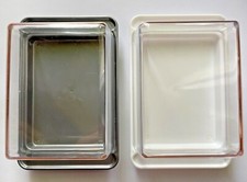 1 Butterdose grau / weiß Butterschale Butterglocke Butter Dose Schale Box Schale