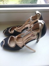 Leder Slingback Schuhe / Riemchen Stilettos - Görtz Design Sonja Kiefer Gr. 40