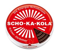 Scho-Ka-Kola Zartbitter Schokolade 100 g Dose / Energie-Schokolade / SchoKaKola