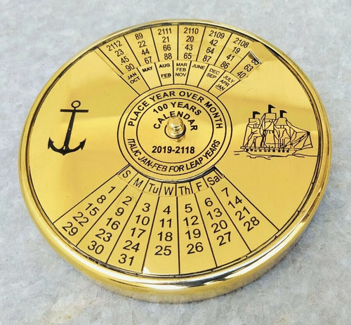 Kelvin messing kalender - messing,