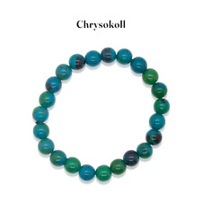 Chrysokoll Armband Edelstein Kugel 8 mm Powerarmband Heilstein Perlenarmband