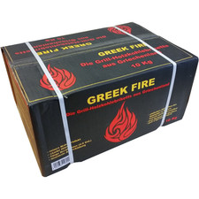 Greek-Fire (1kg3,40€) Holzkohlebriketts 10kg  Premium-Qualität für Grill-Profis