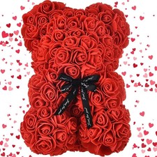 Rosen Teddybär aus Kunstrosen