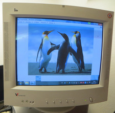 17" Röhrenmonitor V7 Videoseven S98M funktionsfähig 1280x1024 Lautsprecher int.