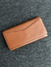 Fossil Caroline RFID Clutch Geldbörse Portemonnaie Flap Wallet Geldbeutel Brown