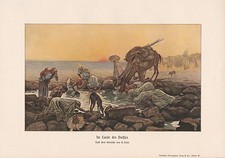 Wasserquelle Wüste Karawane