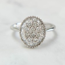 Vintage 18K Weißgold 0,75ctw