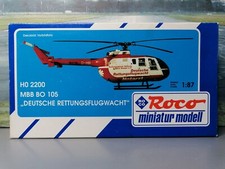 ?ROCO Miniatur 2200 MBB Bo105 DRF Deutsche Rettungsflugwacht ADAC H01:87 Busch