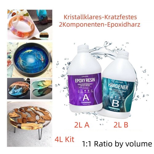 Clear epoxy resin kit - 1:1, 4l