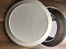 Tupperware,Servierschale Tafelperle,2L flach,transparent Grau, Deckel Perlmutt