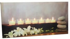 LED Wandbild Kerzen beleuchtet