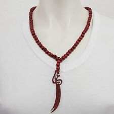 Perlen Holzkette Zülfikar Dhu l-faqar Aleviten Imam Hz. Ali ra. Schwert Anhänger