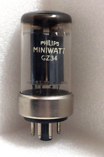 Valvola Röhre Lampe Ventil Röhre Philips Miniwatt GZ34 Metallsockel NOS Test stark