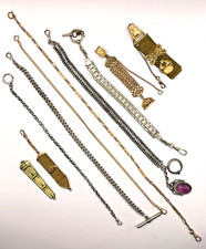 Sammlung antiker Uhrenketten Ketten für Taschenuhr Konvolut sehr schön