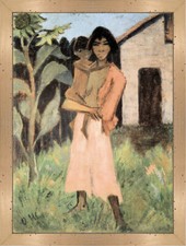 Stehende Zigeunerin mit Kind