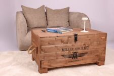 Truhe Couchtisch Holz massiv Wohnzimmertisch Truhentisch Kiste vintage shabby 
