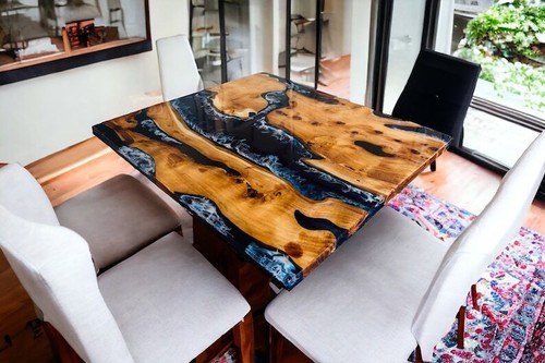 Ocean blue epoxy - river, table