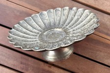 Silberne Schale Für Obst, Pralinen Ca 15 cm Durchmesser Handarbeit Schwer Antik