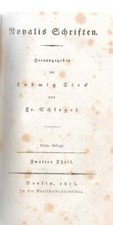 Novalis Schriften  Ludwig Tieck (Hrsg.) 1815 SELTEN