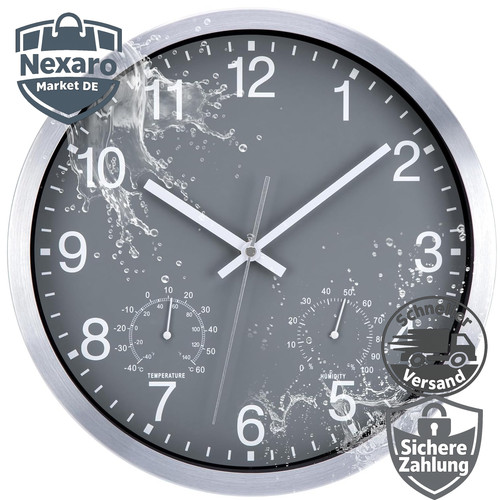 Wanduhr 30cm wasserdicht - 30cm,