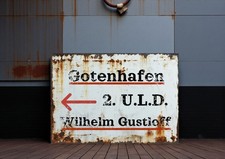 Uboot Lehr Div. Gotenhafen Wilhelm Gustloff 2. Weltkrieg Metallschild Schild Alu