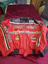 Motorrad Jacke Herren Polo, High Speed Racing Stuff, XL, Rot, Sommer Jacke