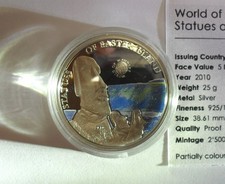 Osterinsel Statuen 5 Dollars Palau 2010 Silbermünze Weltwunder