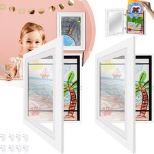 2 stk Bilderrahmen Kinderzeichnungen Kinder Kunstrahmen Frontöffnung A4 Rahmen