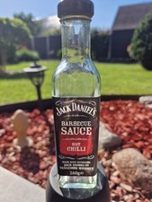 Jack Daniels Barbecue Sauce Hot Chilli leere Flasche 260g Rarität- Sammlerstück